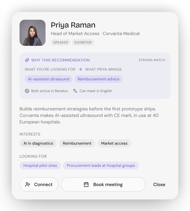 Why this recommendation: what you’re looking for and what Priya brings
